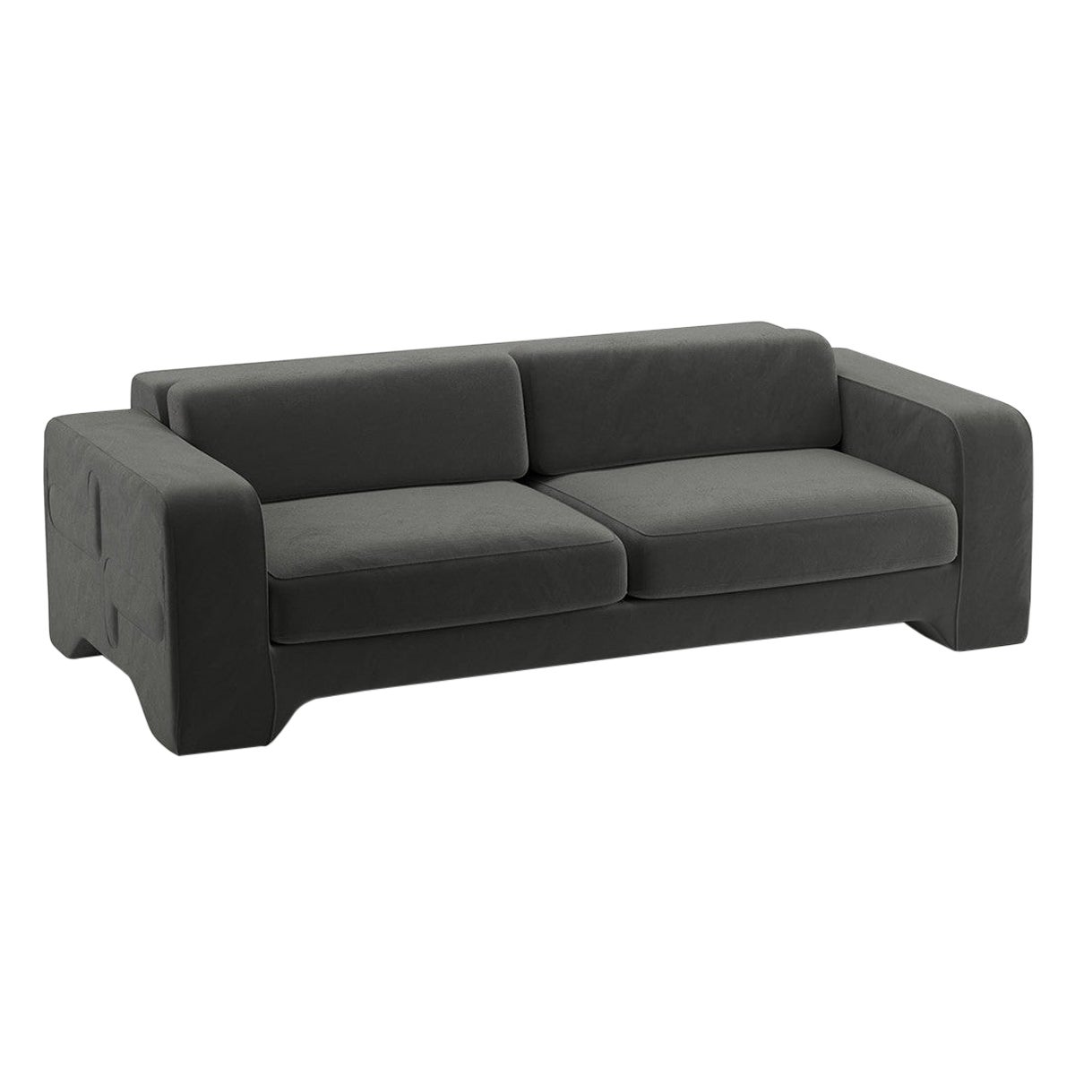 Popus Editions Giovanna 2,5 Seater-Sofa mit Khaki Como-Samtpolsterung