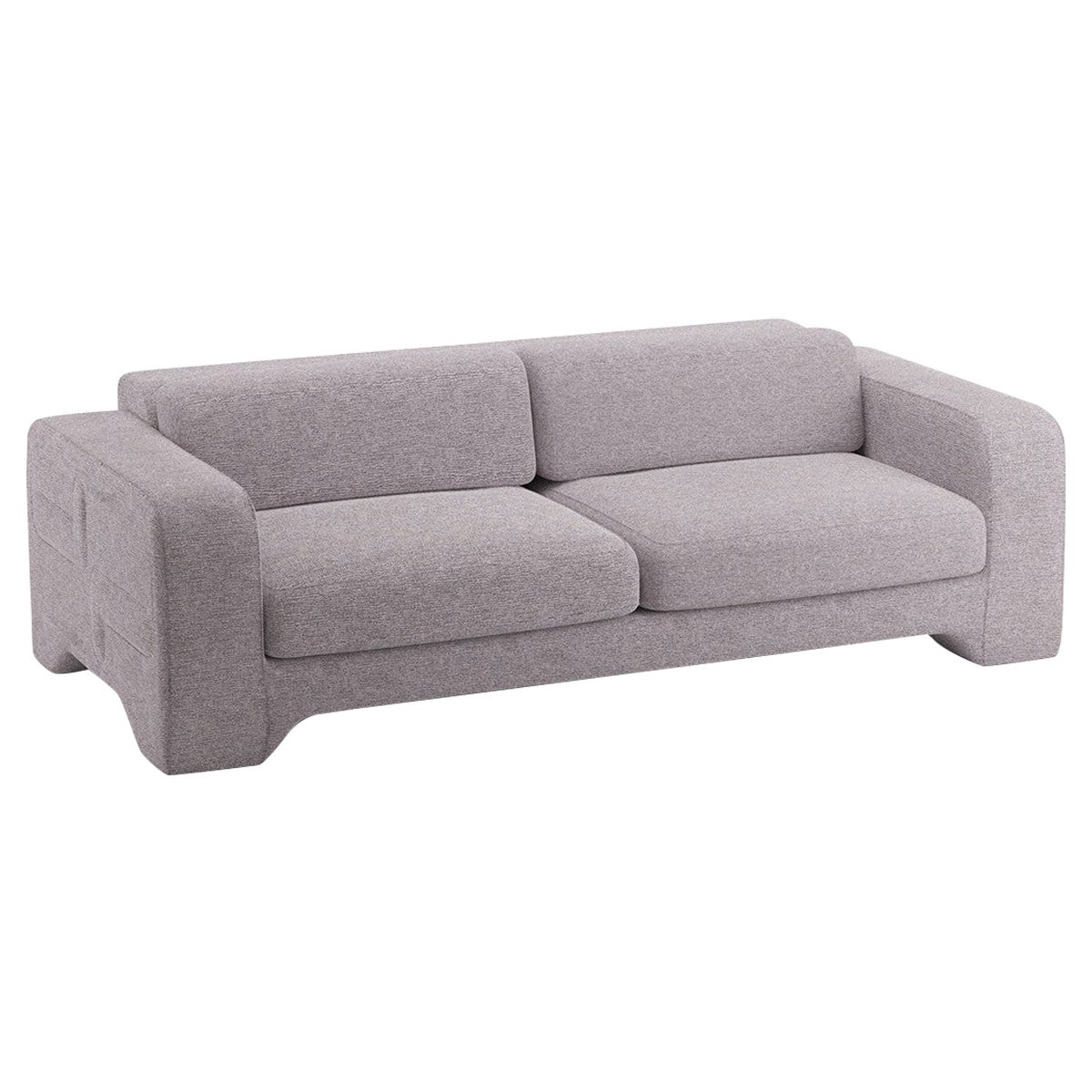 Popus Editions Giovanna 2,5 Seater-Sofa aus Maus Megeve-Stoff mit Strickeffekt