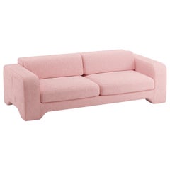 Popus Editions Giovanna 2,5 Seater-Sofa aus rosa Megeve-Stoff mit Strickeffekt