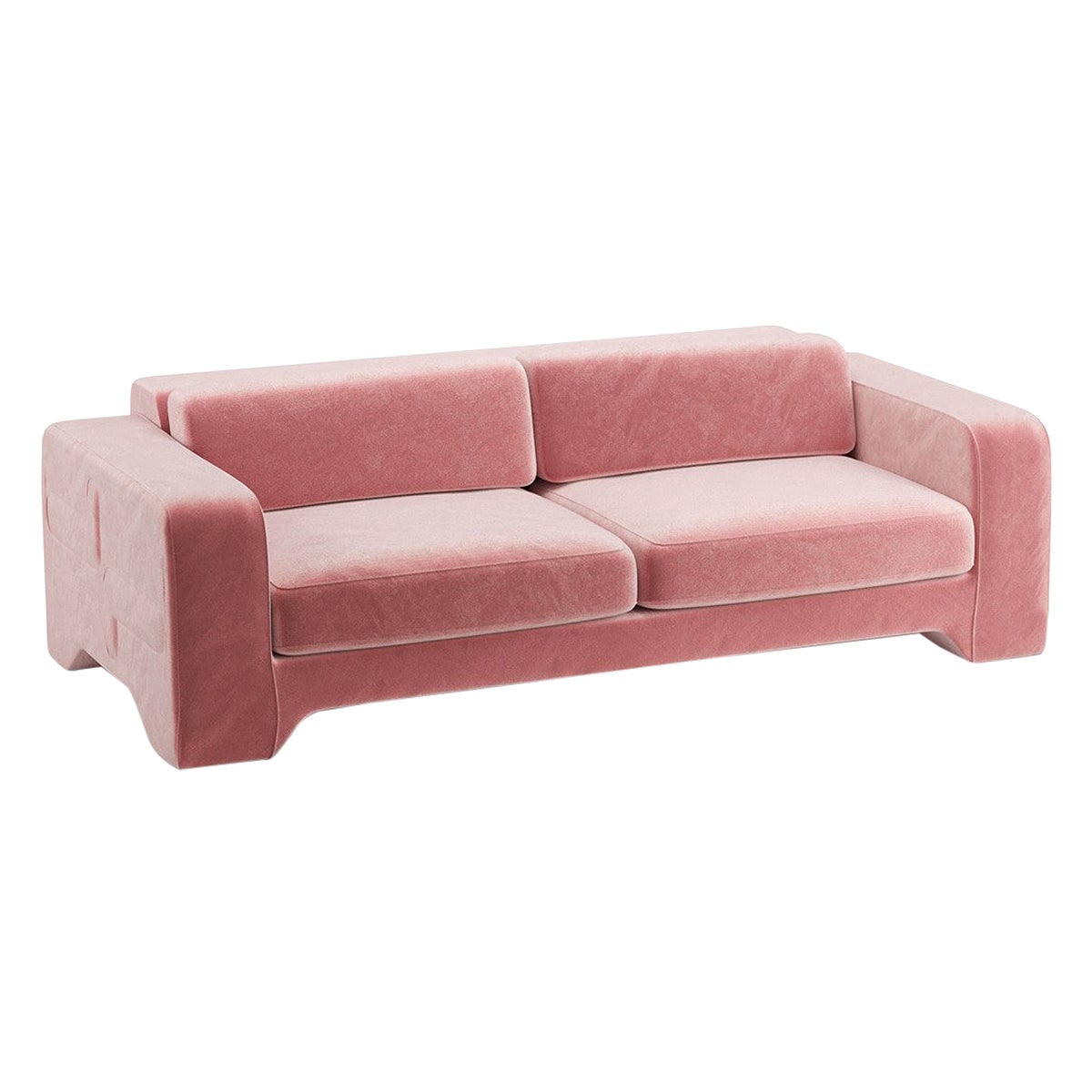 Canapé Giovanna 2,5 Seater de Popus Editions en tissu de velours rose Verone