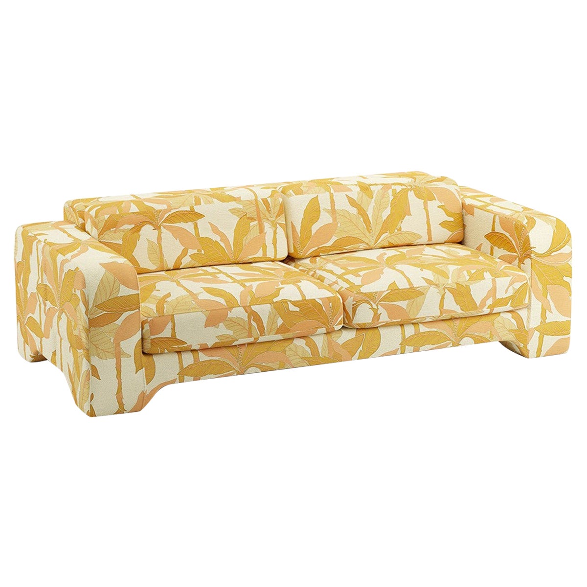 Popus Editions Giovanna 2,5 Seater-Sofa aus rostfarbenem Miami-Jacquard-Stoff