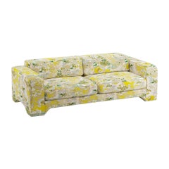 Canapé Giovanna 3 Seater Popus Editions en tissu jacquard citrine marrakech