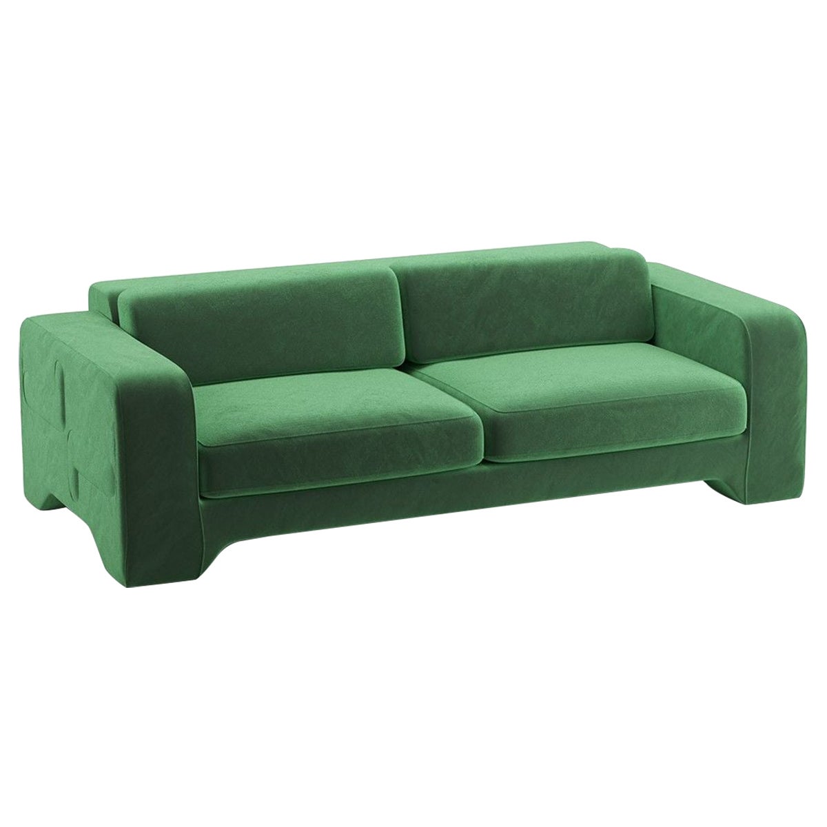 Popus Editions Giovanna 3-reihiges Sofa mit grüner ''771727''Como-Samtpolsterung