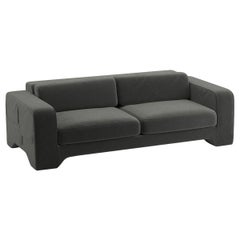 Popus Editions Giovanna 3 Seater Sofa in Khaki Como Samt mit Polsterung