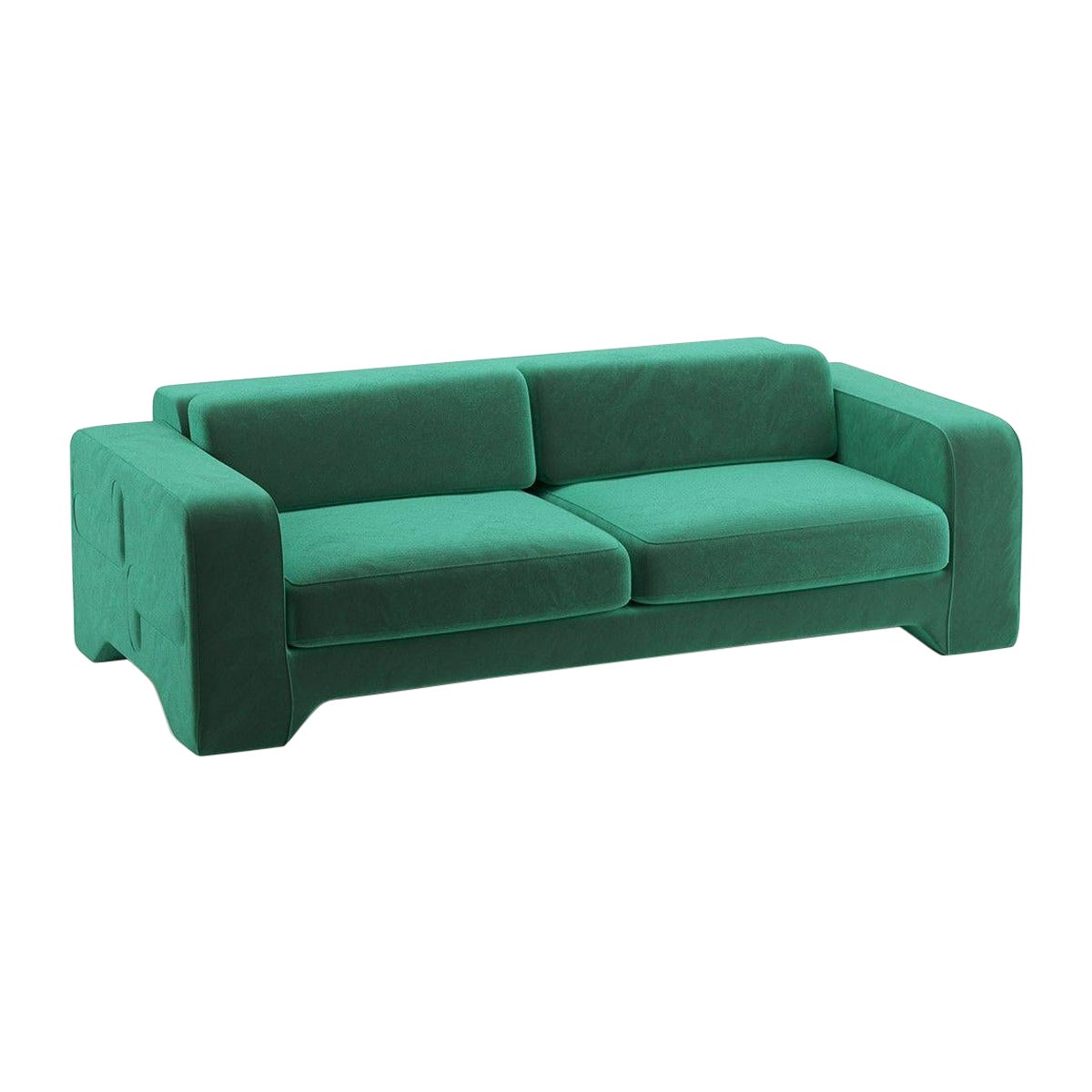 Popus Editions Giovanna 4 Seater Sofa mit grüner ''772256'' Como Samtpolsterung im Angebot