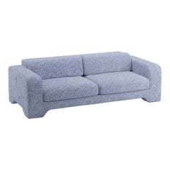 Canapé Giovanna 4 Seater Popus Editions en tissu de lin Zanzi océanique