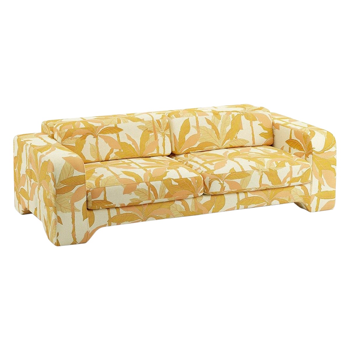 Popus Editions Giovanna 4 Seater Sofa in Rust Miami Jacquard Fabric