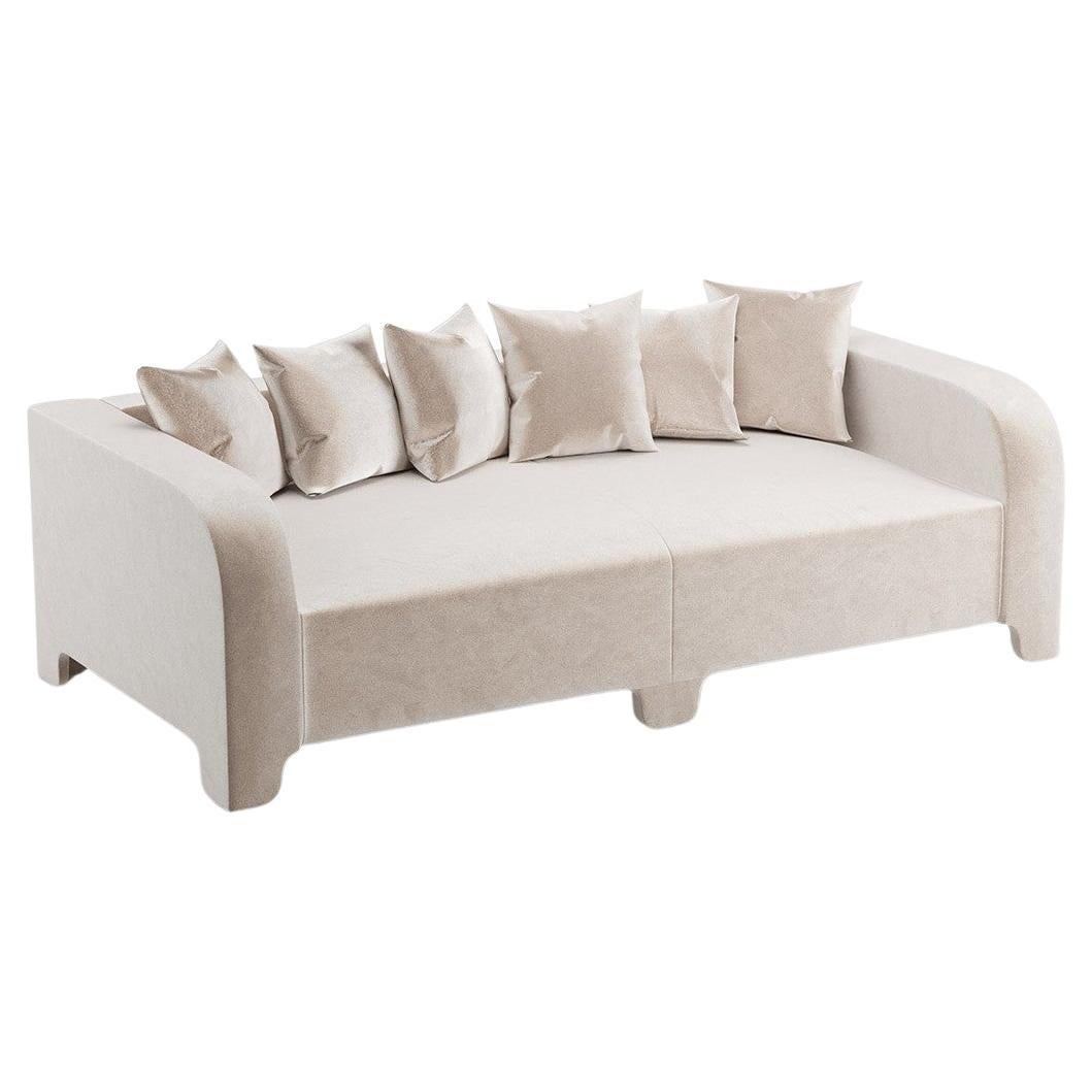Canapé Graziella 2 Seater en tissu de velours Verone beige, édition Popus