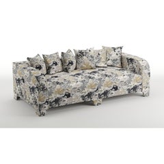 Popus Editions Graziella - Divano a 2 posti in tessuto jacquard Marrakech antracite