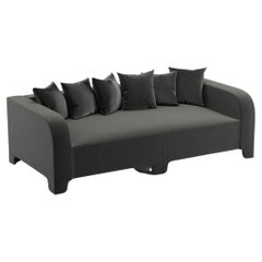 Popus Editions Graziella 2 Seater Sofa in Dark Brown Como Velvet Upholstery
