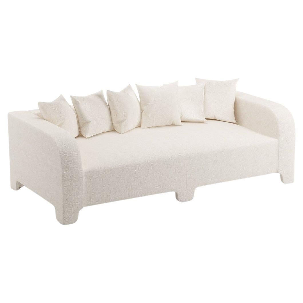Popus Editions Graziella 2 Seater Sofa in Eierschale mit weißem Malmoe Terry-Stoff