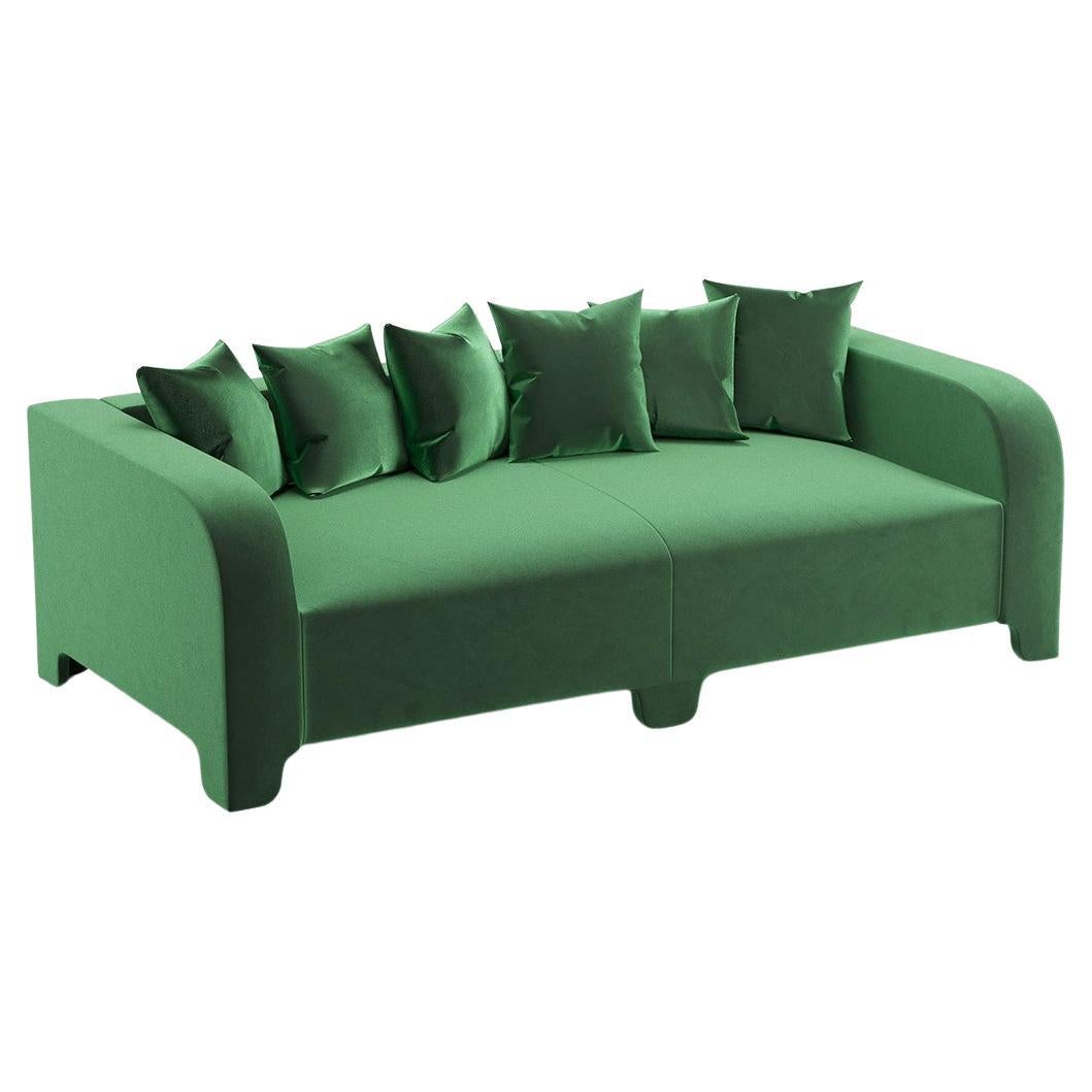 Popus Editions Graziella 2 Seater Sofa in Green 771727 Como Velvet Upholstery For Sale