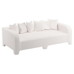 Popus Editions Graziella 2 Seater Sofa in Ivory Megeve Fabric Knit Effect
