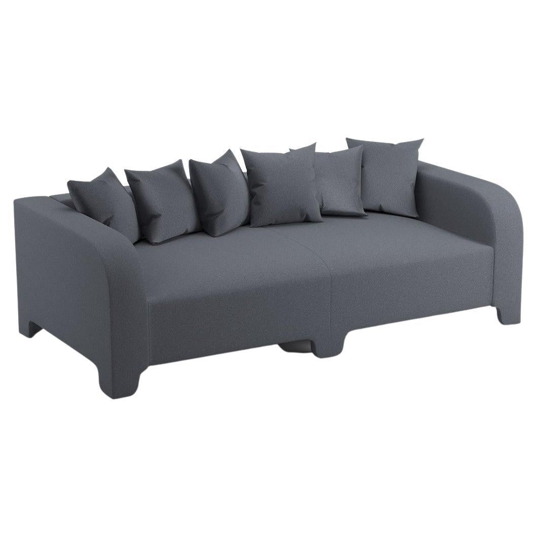 Canapé Graziella 2 Seater en tissu de lin liège beige et jade, édition Popus