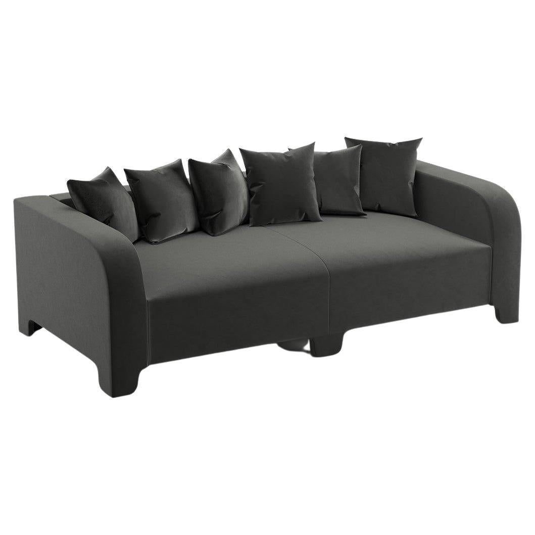 Popus Editions Graziella 2 Seater Sofa in Khaki Como Velvet Upholstery For Sale
