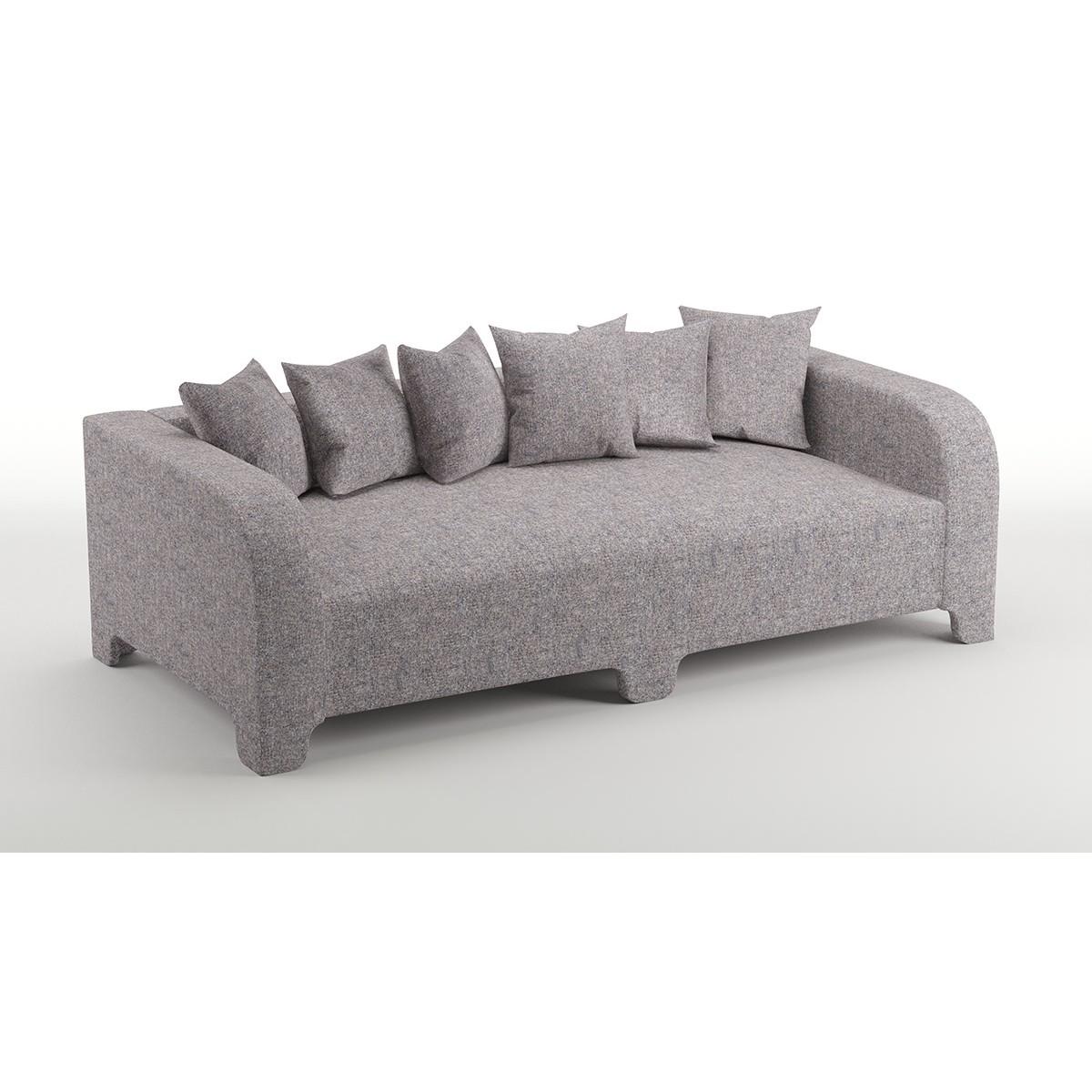 Popus Editions Graziella 2 Seater Sofa in Marine London Linen Fabric For Sale
