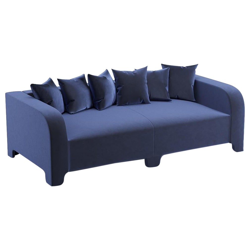 Canapé Graziella 2 Seater en tissu de velours Verone bleu marine, édition Popus