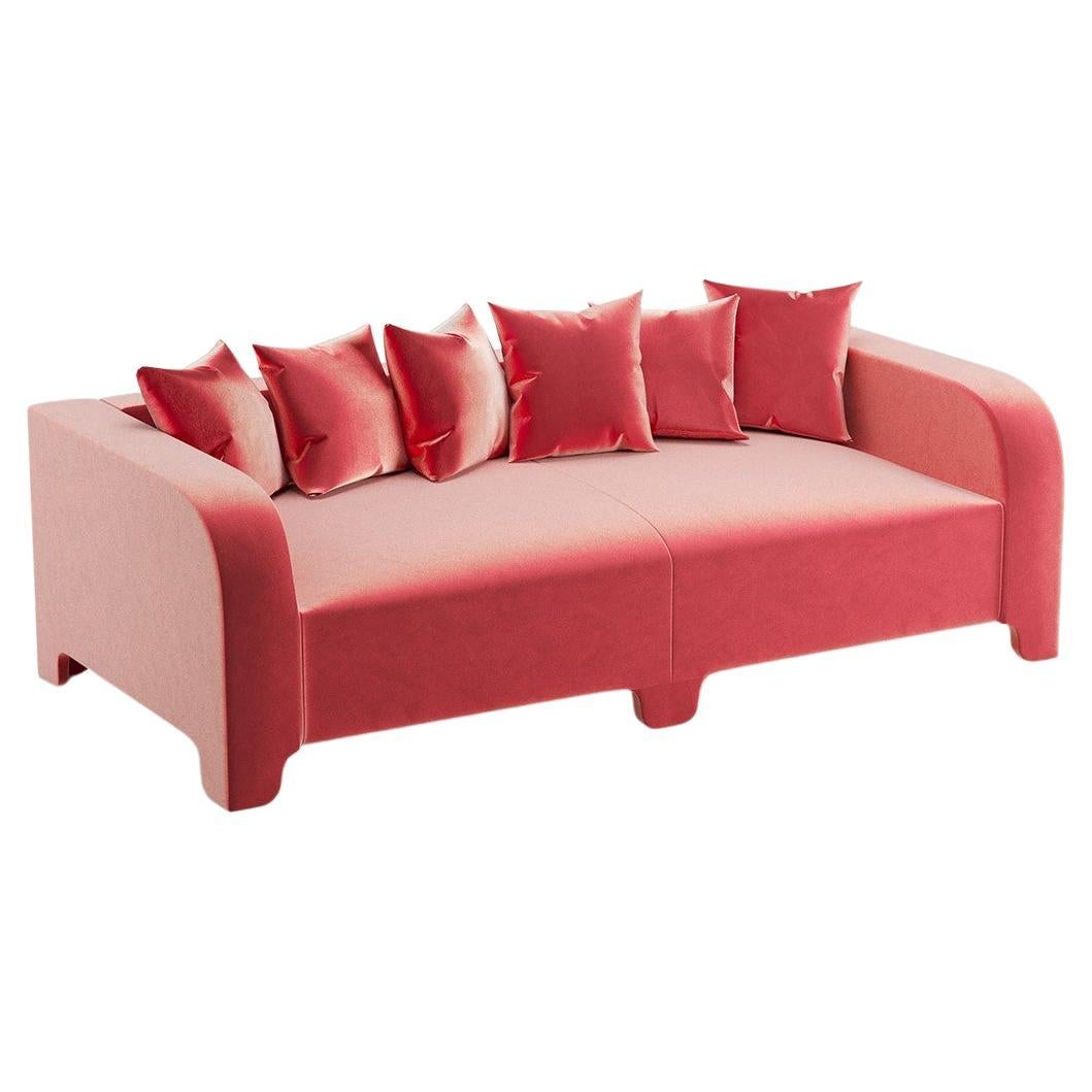 Popus Editions Graziella 2 Seater Sofa in Pink Como Velvet Upholstery For Sale