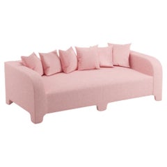 Popus Editions Graziella - Divano a 2 posti in tessuto rosa Megeve effetto maglia