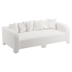 Popus Editions Graziella 2 Seater Sofa in White Venice Chenille Velvet Fabric