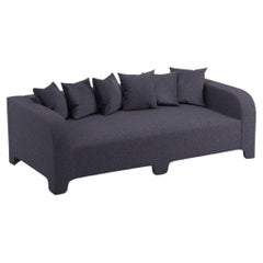 Popus Editions Graziella 3 Seater Sofa in Anthracite Megeve Fabric Knit Effect