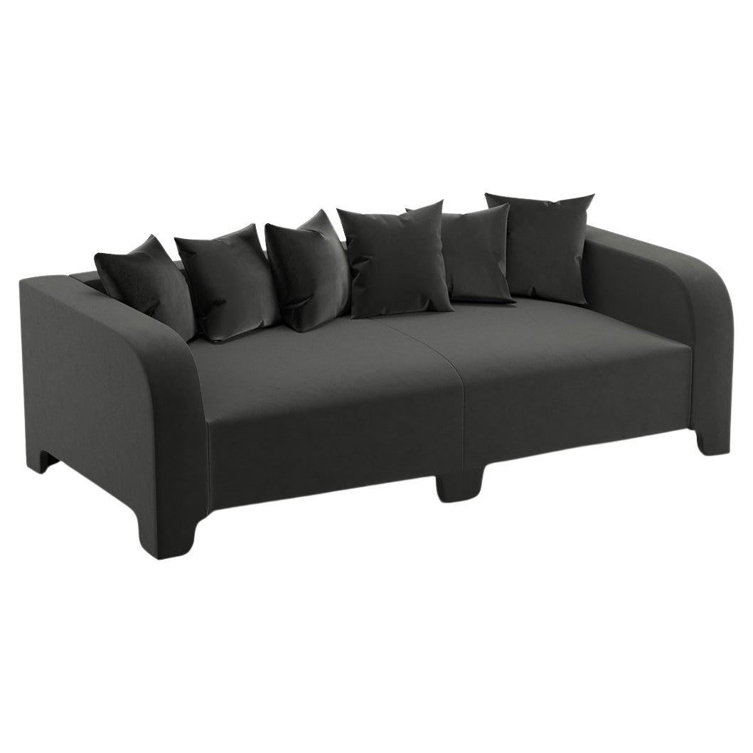 Popus Editions Graziella 3 Seater Sofa in Brown Como Velvet Upholstery