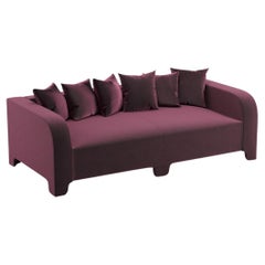 Popus Editions Graziella 3 Seater Sofa in Burgundy Como Velvet Upholstery