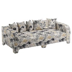 Canapé Graziella 3 Seater en tissu jacquard marrakech anthracite, Popus Editions