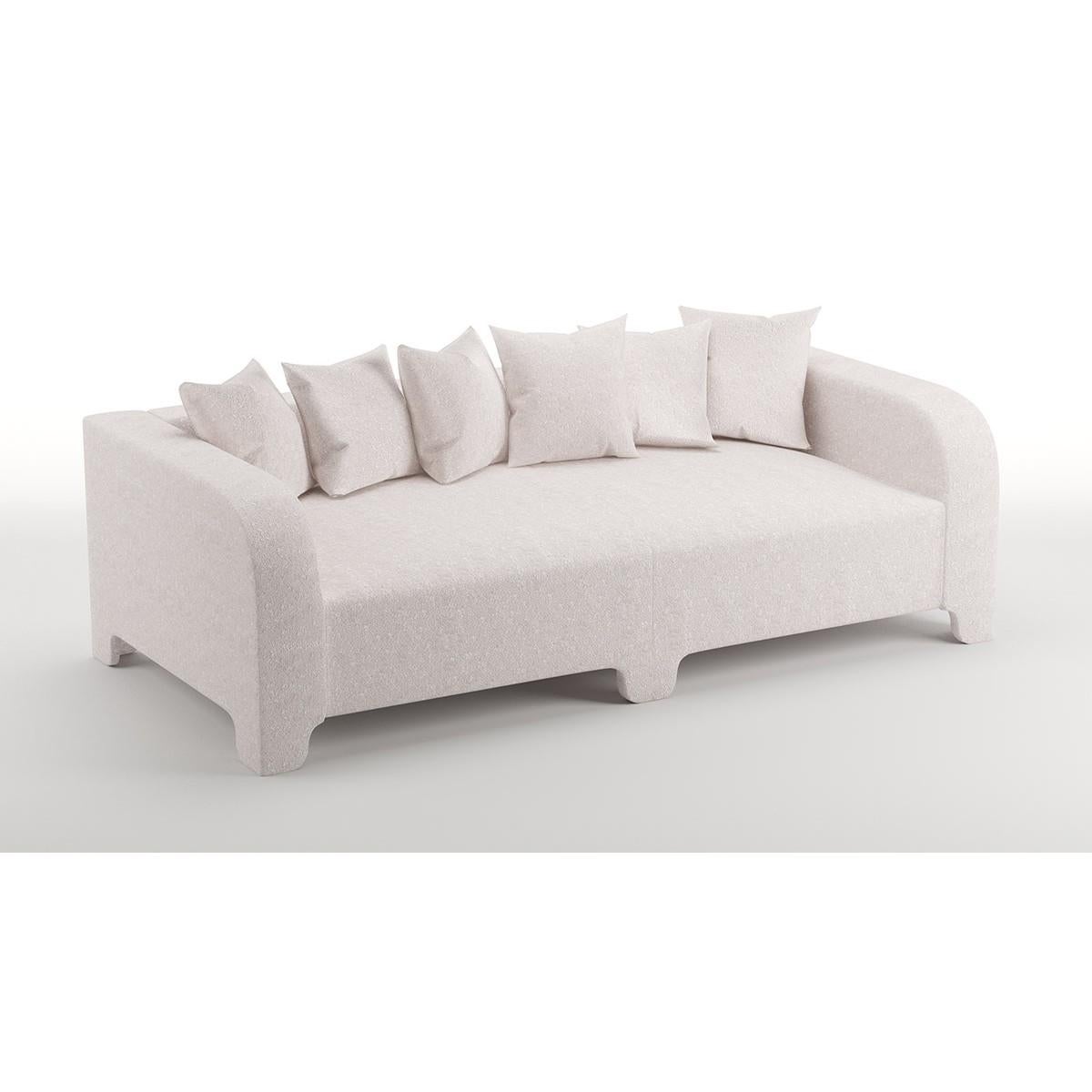 Popus Editions Graziella 3 Seater Sofa in Duna Venice Chenille Velvet Fabric

A foot that hides another. A cushion that hides another. A curve that hides another with contemporary lines and a base like a punctuation mark, this sofa gives pride of