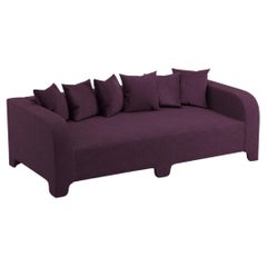 Popus Editions Graziella 3 Seater Sofa in Egg Plant Megeve Fabric Knit Effect