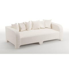 Popus Editions Graziella 3-Sitzer-Sofa in Eierschale mit cremefarbenem Malmoe Terry-Stoff