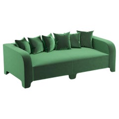 Popus Editions Graziella 3 Seater-Sofa mit grüner 771727 Como-Samtpolsterung