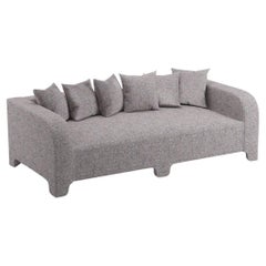 Popus Editions Graziella 3 Seater Sofa in Marine London Linen Fabric