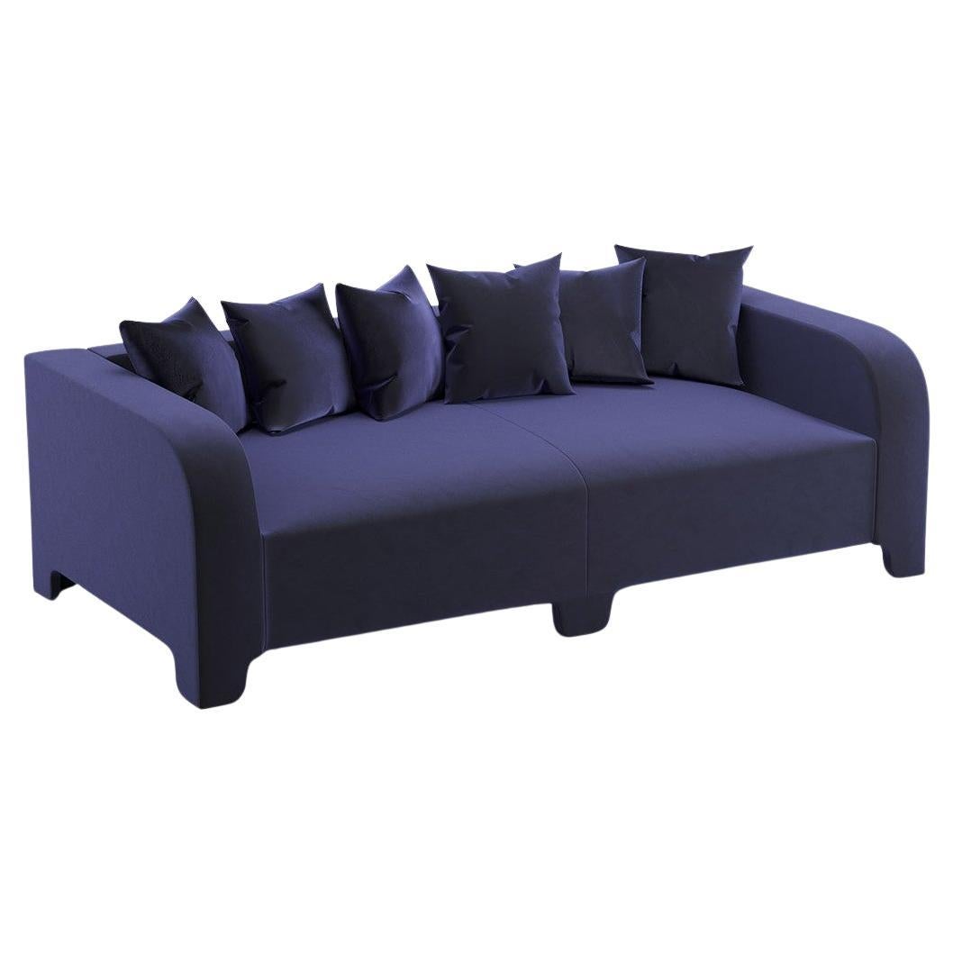 Popus Editions Graziella 3 Seater Sofa in Marine Navy Como Velvet Upholstery For Sale