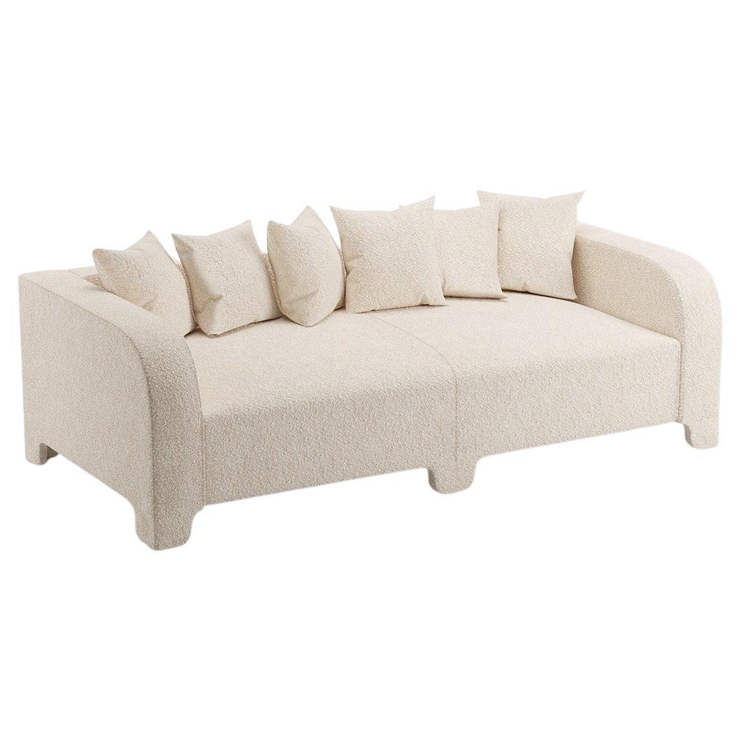 Popus Editions Graziella 3 Seater Sofa in Natural Athena Loop Yarn Upholstery For Sale