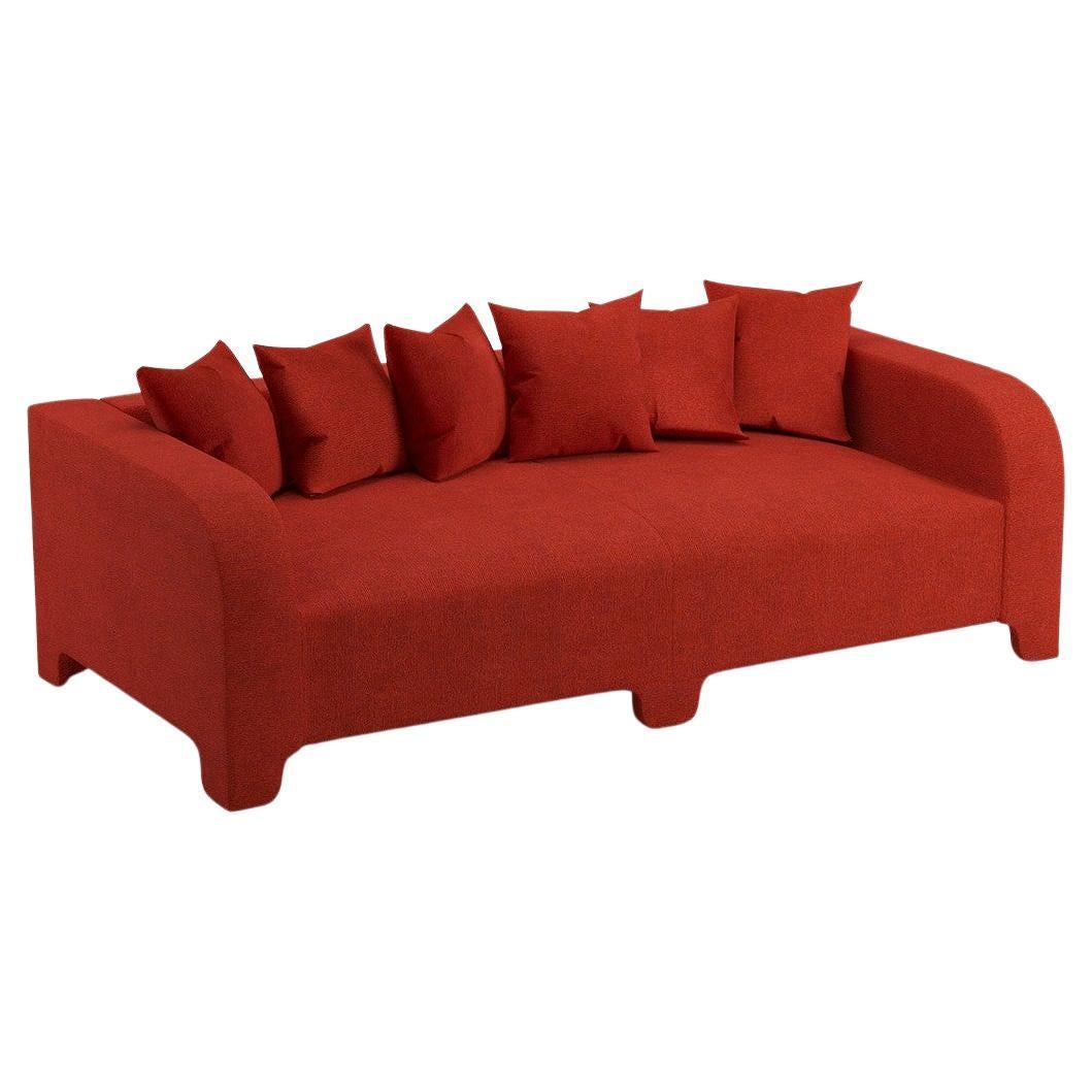 Popus Editions Graziella 3 Seater Sofa in Rust Megeve Fabric Knit Effect