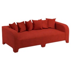 Popus Editions Graziella 3 Seater-Sofa aus rostfarbenem Megeve-Stoff-Strick