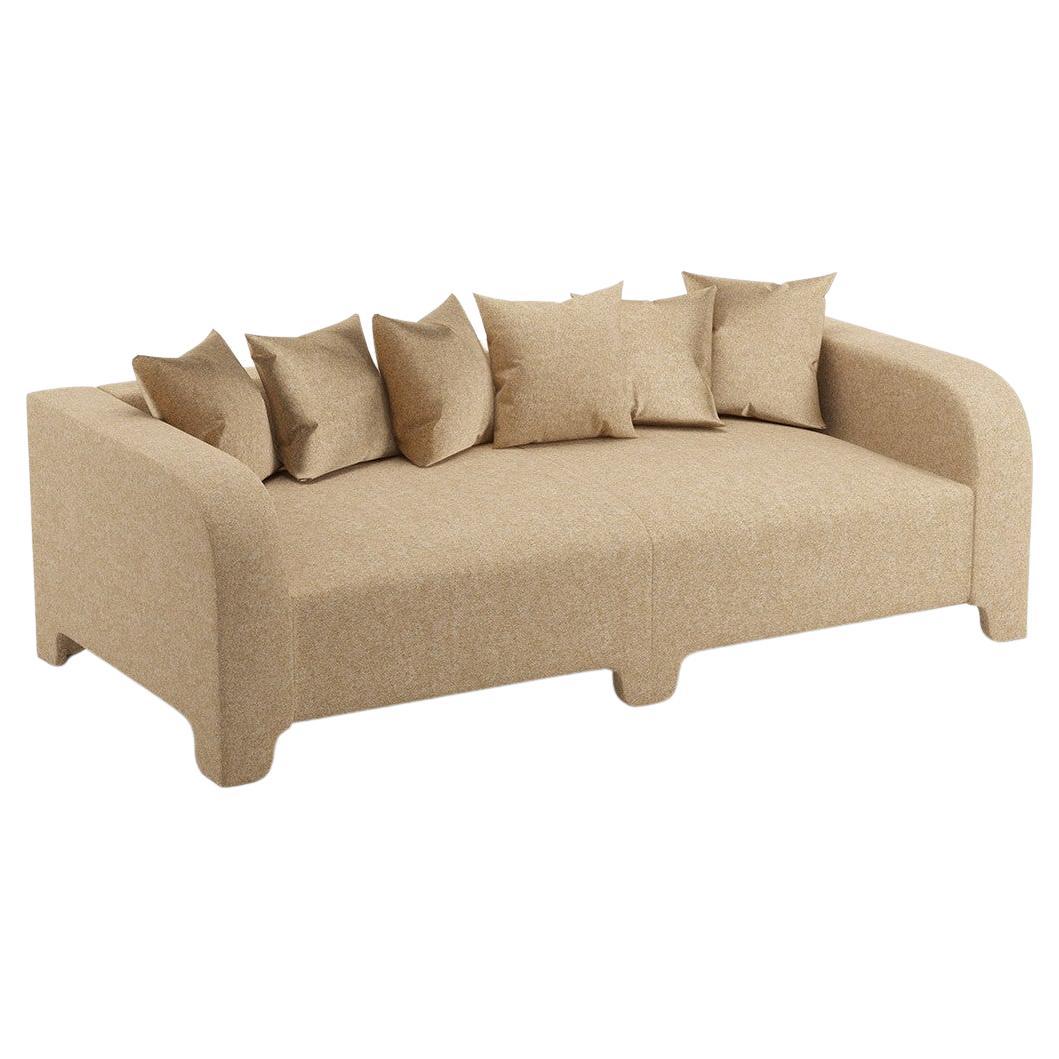 Popus Editions Graziella 3 Seater-Sofa mit safranfarbener Antwerpener Leinenpolsterung