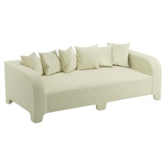 Popus Editions Graziella 3 Seater Sofa in Sage Zanzi Linen & Wool Blend Fabric