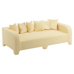 Popus Editions Graziella 3 Seater Sofa in Straw Zanzi Linen Fabric