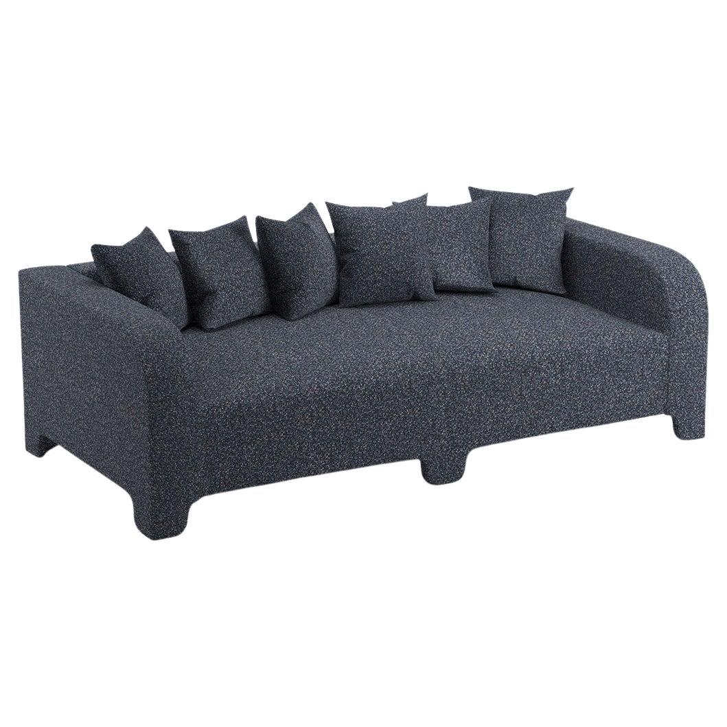 Popus Editions Graziella 3 Seater Sofa in Thunderstorm Zanzi Linen Fabric For Sale