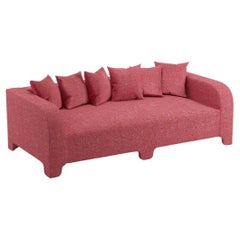 Popus Editions Graziella 4 Seater Sofa in Cayenne Zanzi Linen Fabric