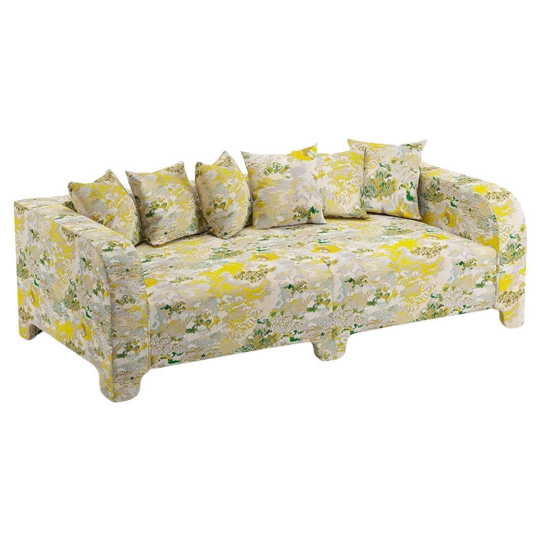 Popus Editions Graziella 4 Seater-Sofa aus Citrin-Marrakesch-Jacquard-Stoff