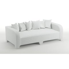 Popus Editions Graziella 4 Seater Sofa in Cloud Zanzi Linen Fabric