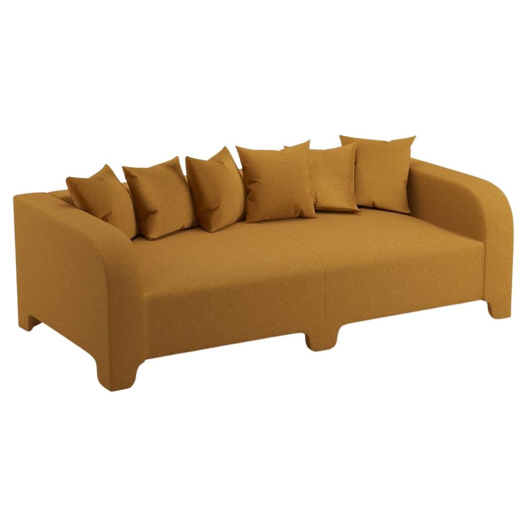 Popus Editions Graziella 4 Seater Sofa in Curry Lieige Cork Linen Upholstery For Sale