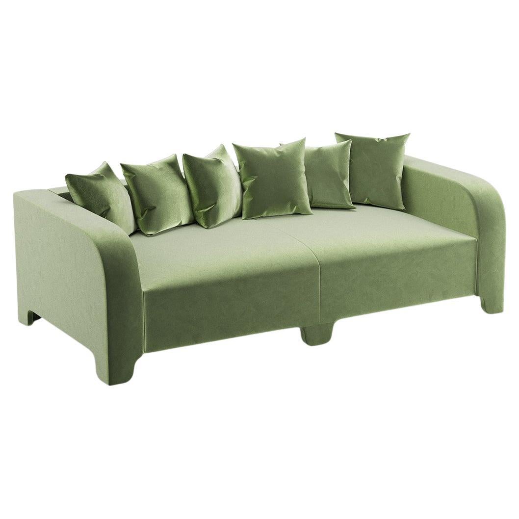 Popus Editions Graziella 4 Seater-Sofa mit grüner Verone-Samtpolsterung