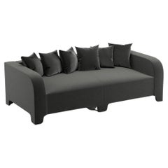 Popus Editions Graziella 4 Seater Sofa in Khaki Como Velvet Upholstery