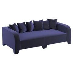 Popus Editions Graziella 4 Seater Sofa in Marine Navy Como Velvet Upholstery