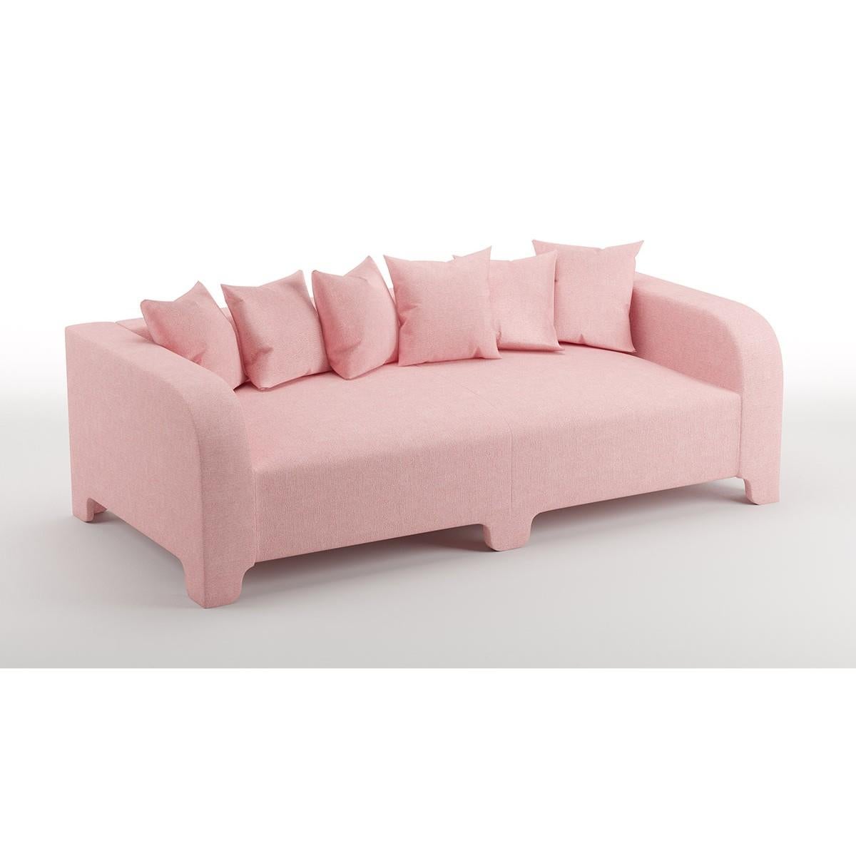 Popus Editions Graziella 4 Seater-Sofa aus PInk Megeve-Stoffstrick im Angebot