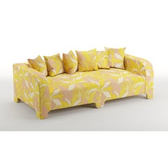 Popus Editions Graziella 4 Seater Sofa in Pink Miami Jacquard Fabric